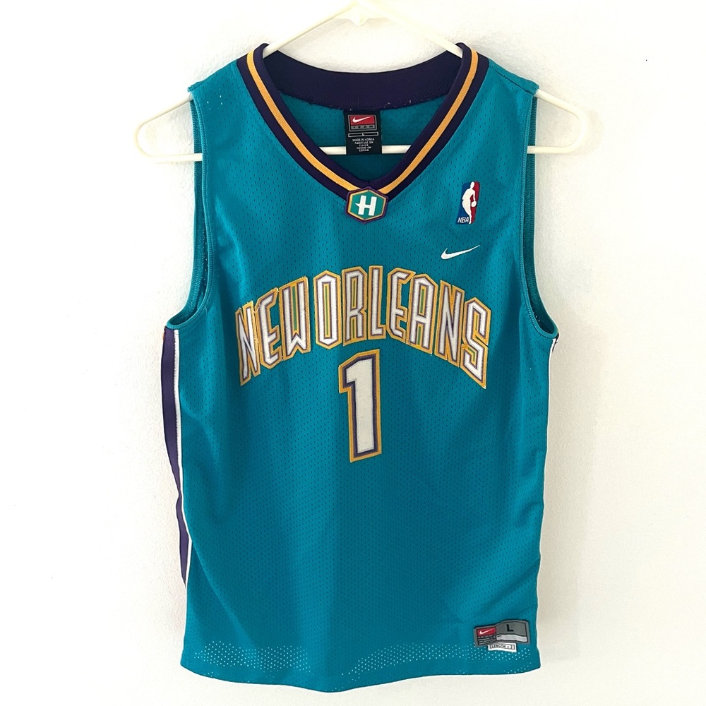 Vintage Nike NBA New Orleans Pelicans Baron Davis Basketball Jersey, Size: Large